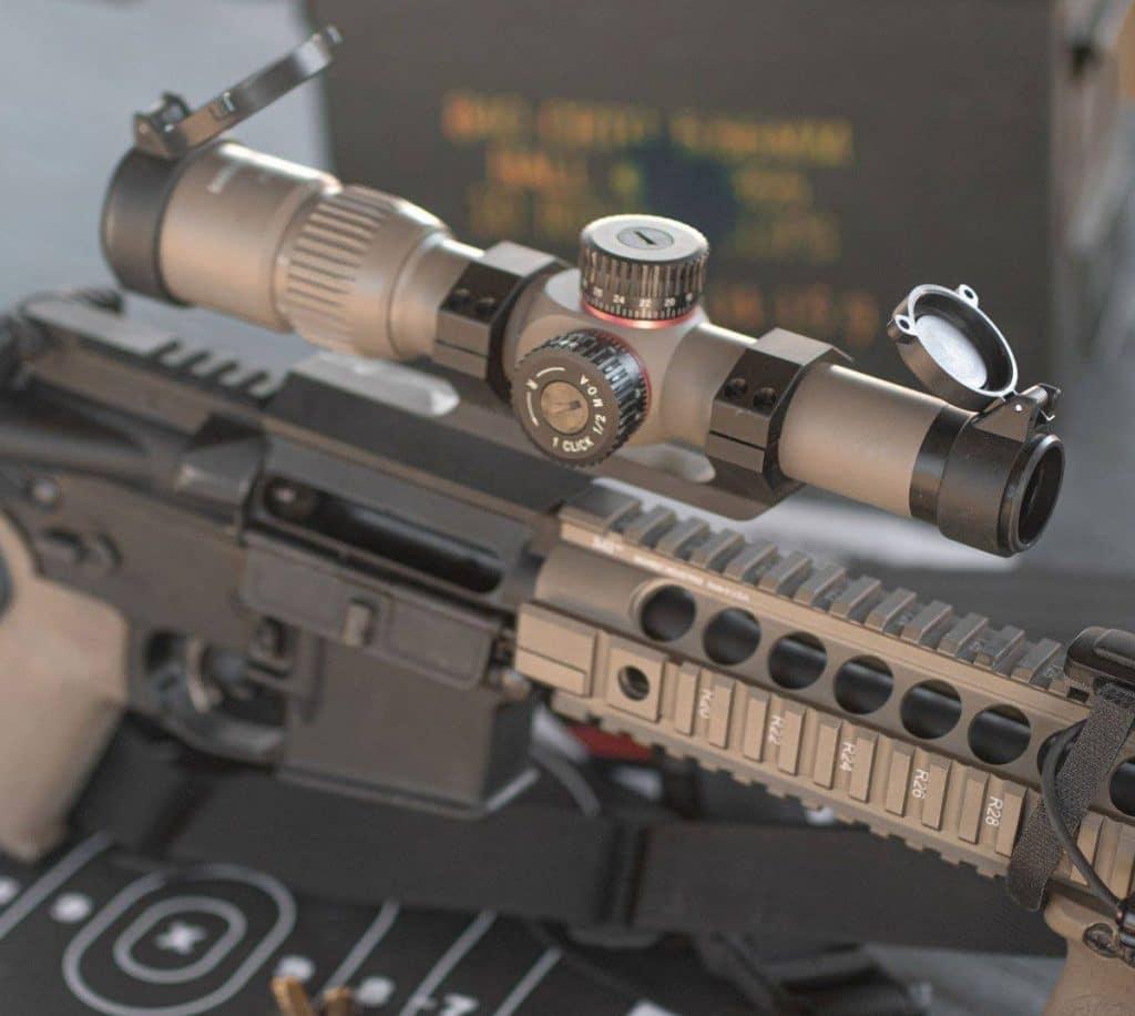 The Monstrum Tactical G2 scope on an AR