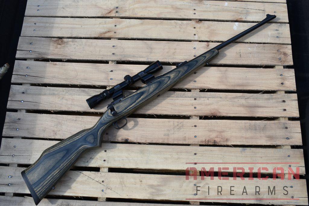 A solid wood Savage 110 -- AccuStock not included