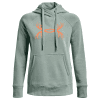 Under Armour Women's Rival Antler Fleece Hoodie Opal Green/Afterglow
