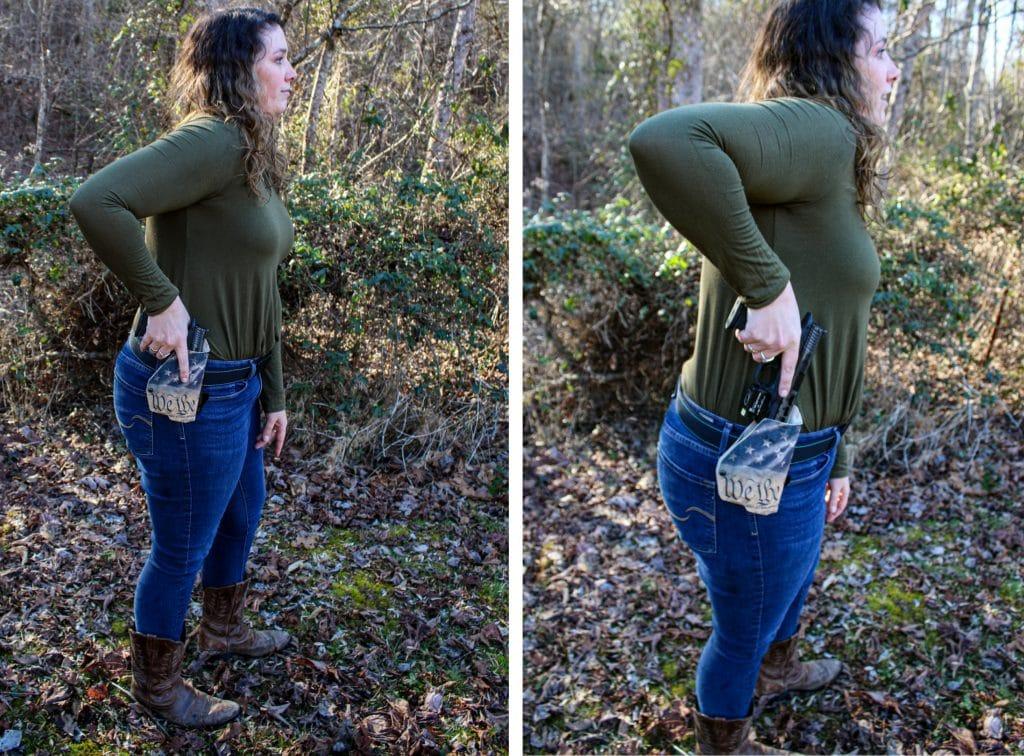 The draw on the OWB felt natural and comfortable. I prefer wearing any holster at the 3’oclock or 4 o’clock positions. Trigger guard coverage was great as was the retention.