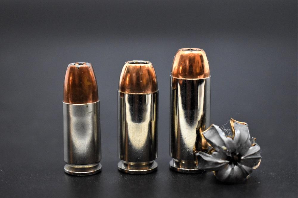 Bullet Comparison 9x19mm, .40 S&W, 10mm Auto