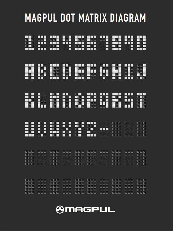 The Magpul DOT matrix layout