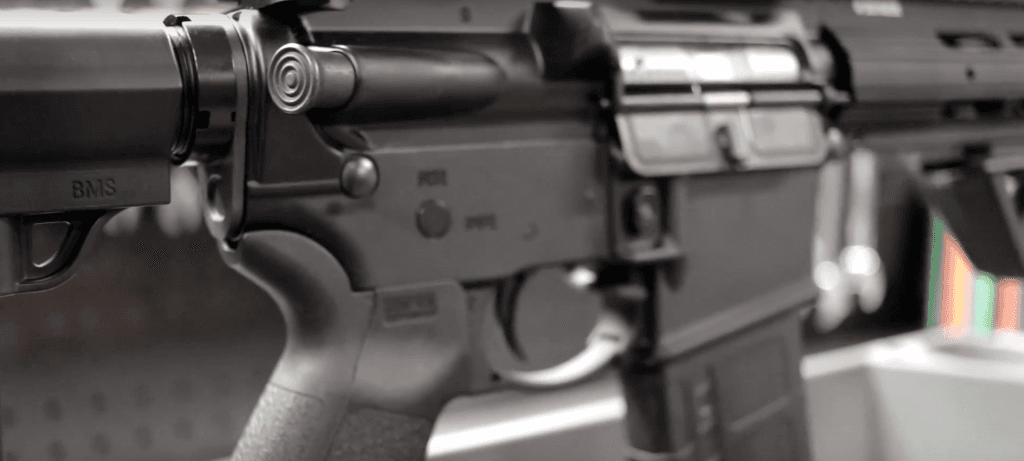 The SR556 and its classic forward assist.