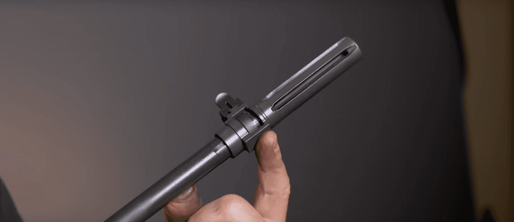 The M1A's classic (and unique) muzzle break.