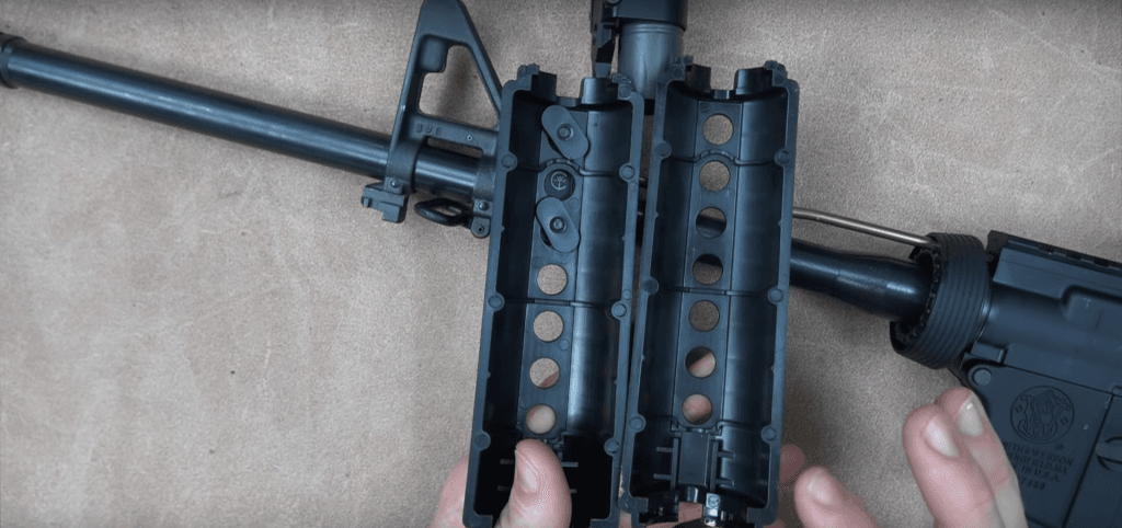Cracking open the handguard.