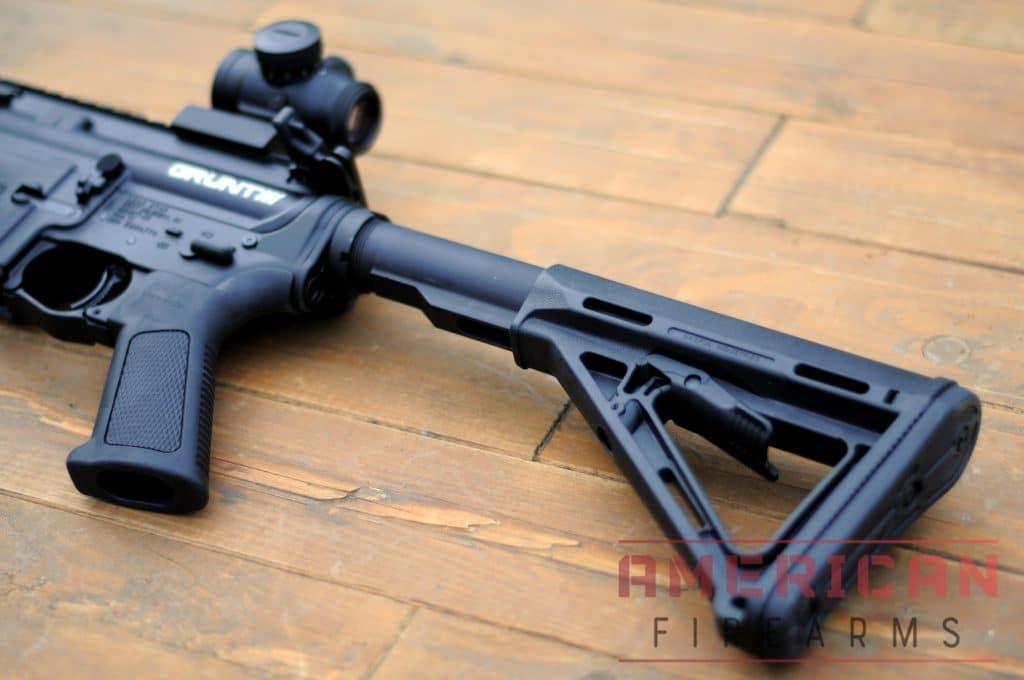 An adjustable (or "telescoping") stock adds a lot of flexibility to your rifle along with an anti slip surface on the minimal recoil pad.