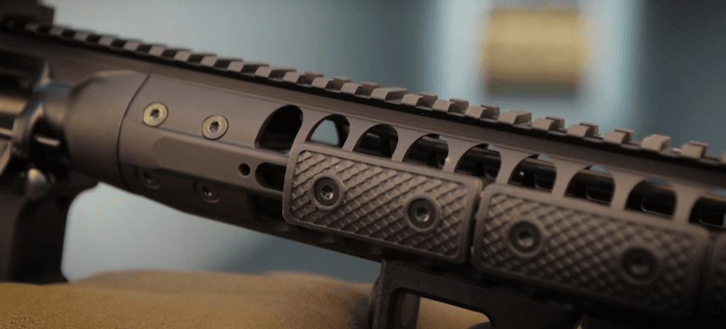 The free-floating rail and fore-end give the LWRCI a really high-end, quality look.