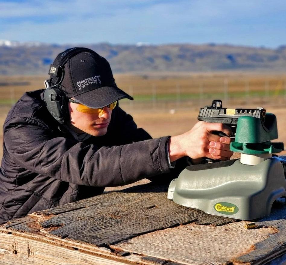 Pistol rests are small and straighforward. Image via Caldwell Facebook.