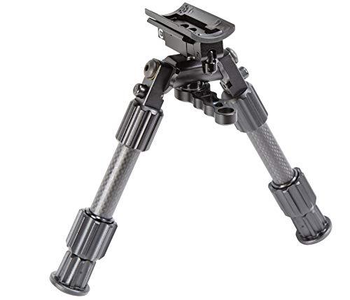 Caldwell Accumax Premium Carbon Fiber Sling Swivel Stud Bipod 6" - 9" with Twist Lock Quick-Deployment Legs for Long Gun Rifle for Tactical Shooting Range and Sport, Black