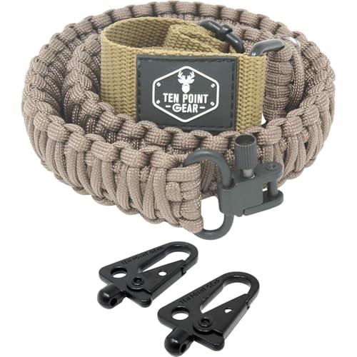 Ten Point Gear Gun Sling Paracord 550 Adjustable w/Swivels (Multiple Color Options) (Coyote Brown)