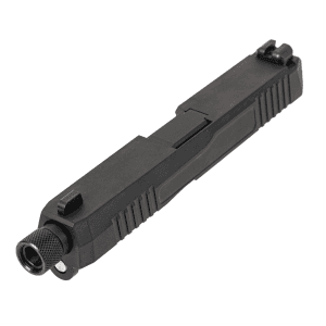 Psa Dagger Complete Slide Assembly With Threaded Barrel, Carry Cut, Night Sights, Black Dlc