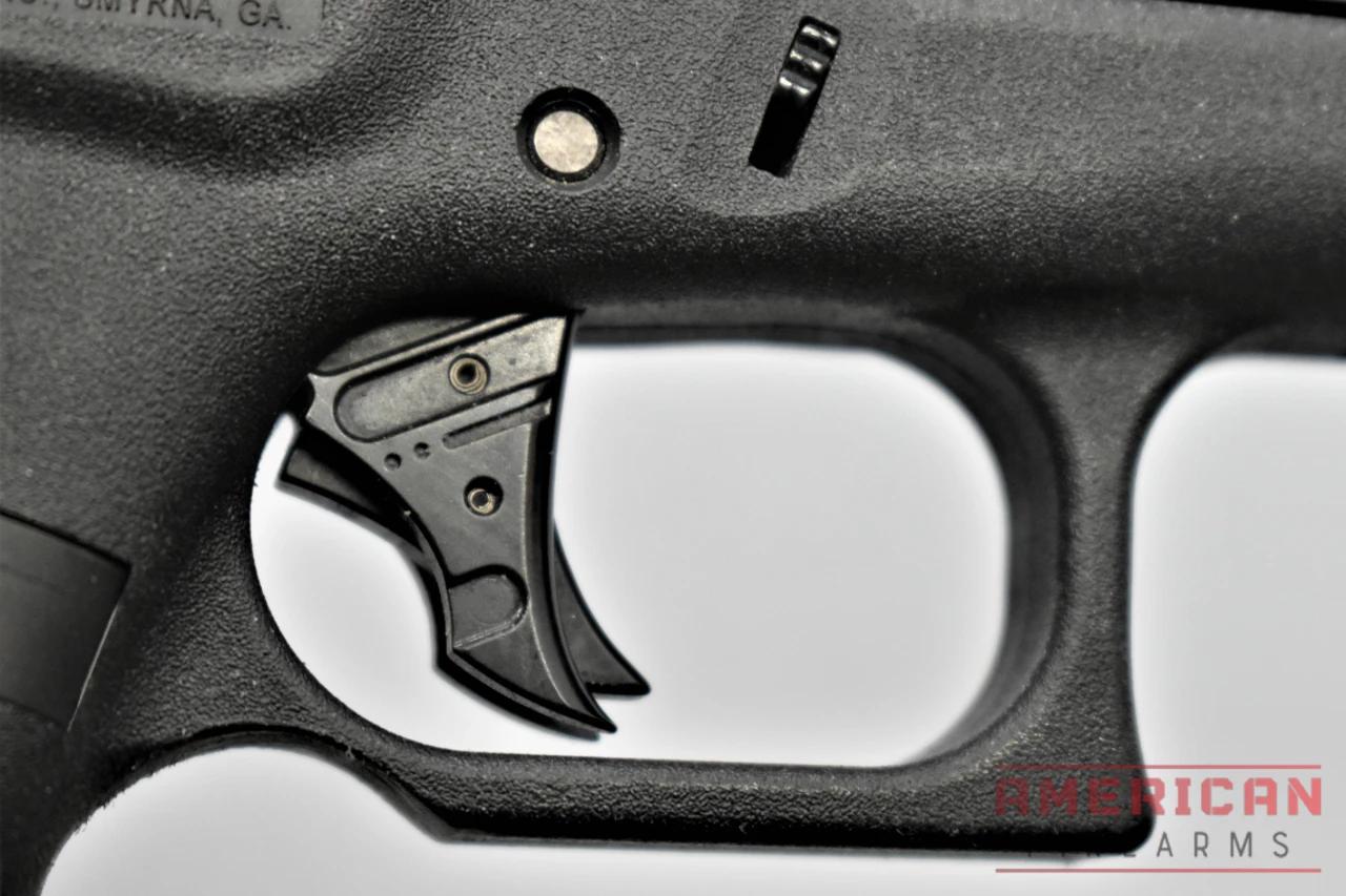 In my testing the G43's trigger lands right around the claimed 5.4-pound trigger pull weight. It's got some creep in it as well. 