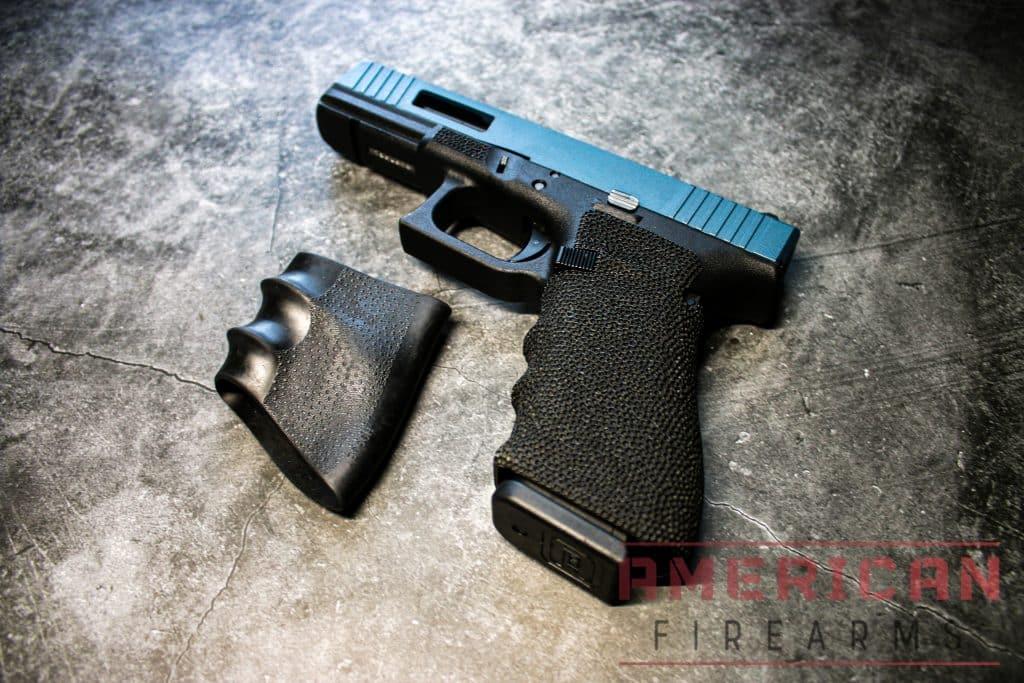 If you don't like the G17's grip texture, a simple accessory like a rubber sleeve may help add texture and control.