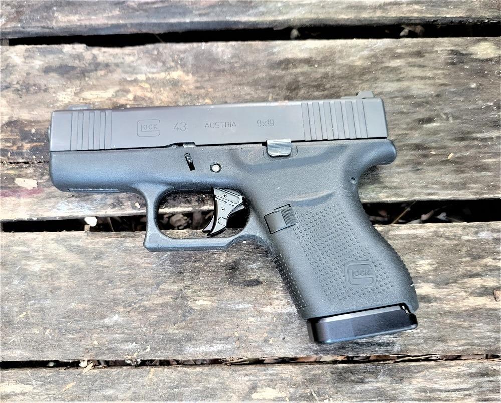 The Glock 43 is a great carry gun, but it has no rail.
