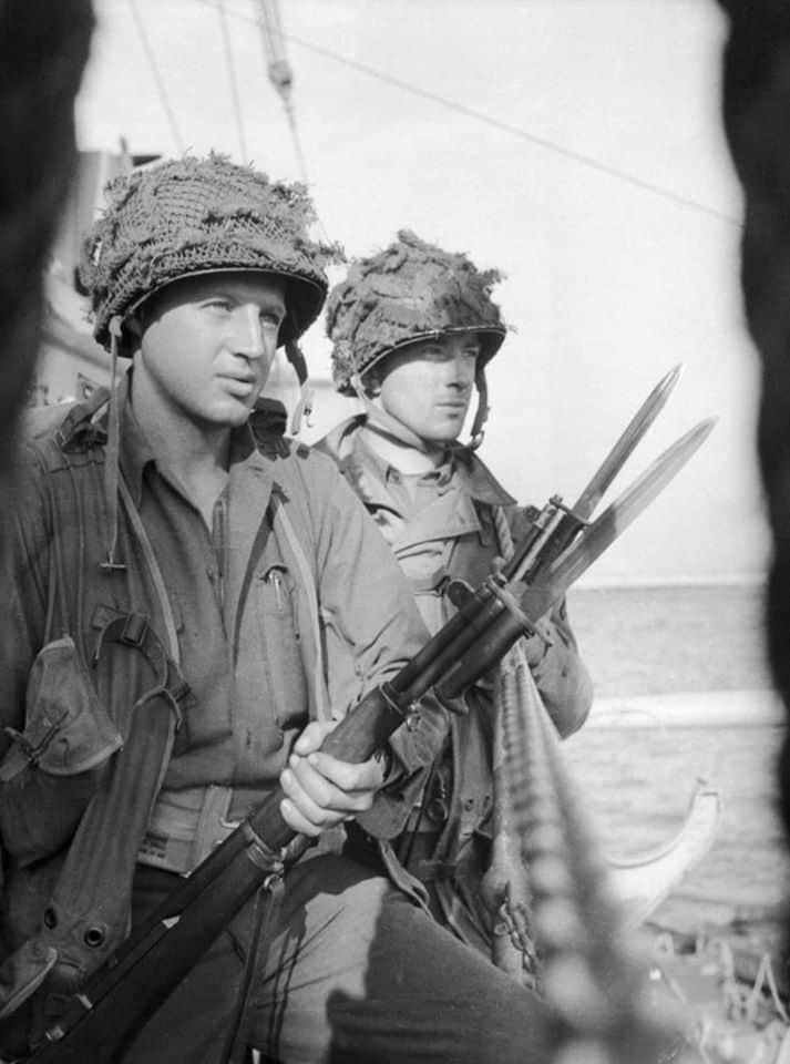 4th Infantry Division soldiers prepare to hit Utah Beach on D-Day. In their arms are M-1 Garands of the type sold through the CMP after the guns have finally completed their terms of service with the Army. (Library of Congress)
