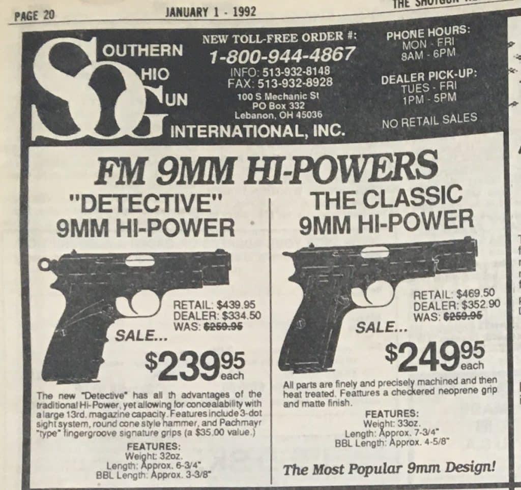 1992 shotgun news ad FM Hi-Power Argentine