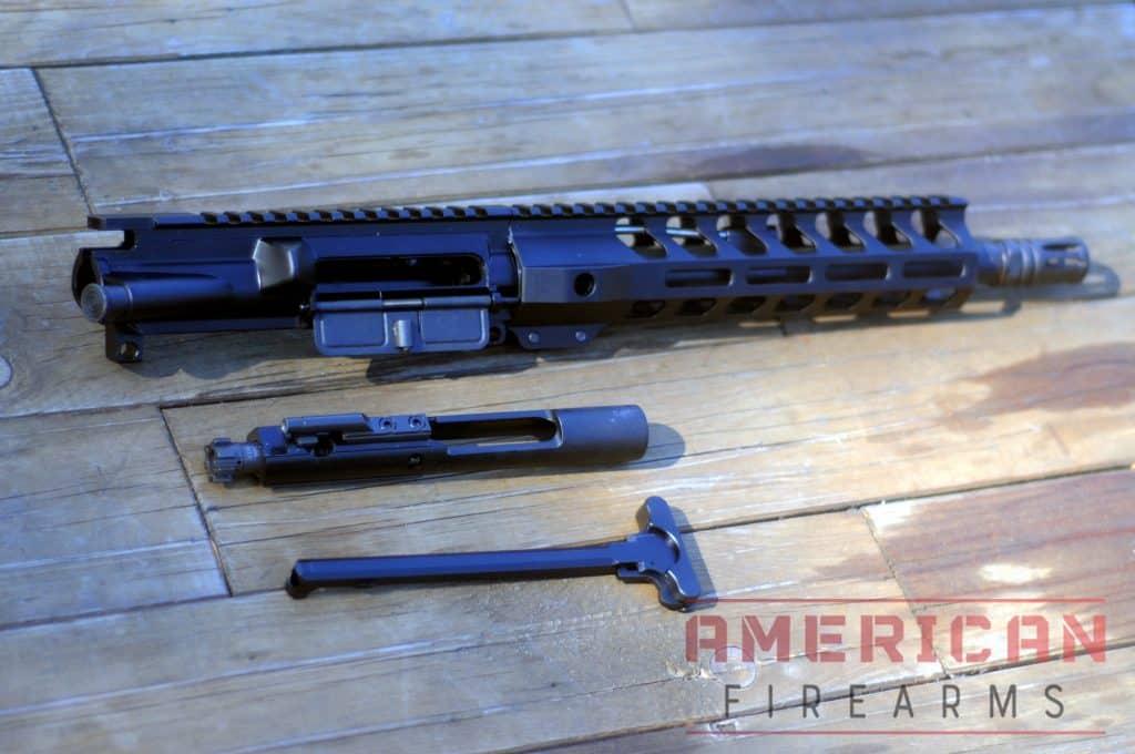 The PSA PA-15 300 BLK upper, carrier, and charging handle. Simple but effective.