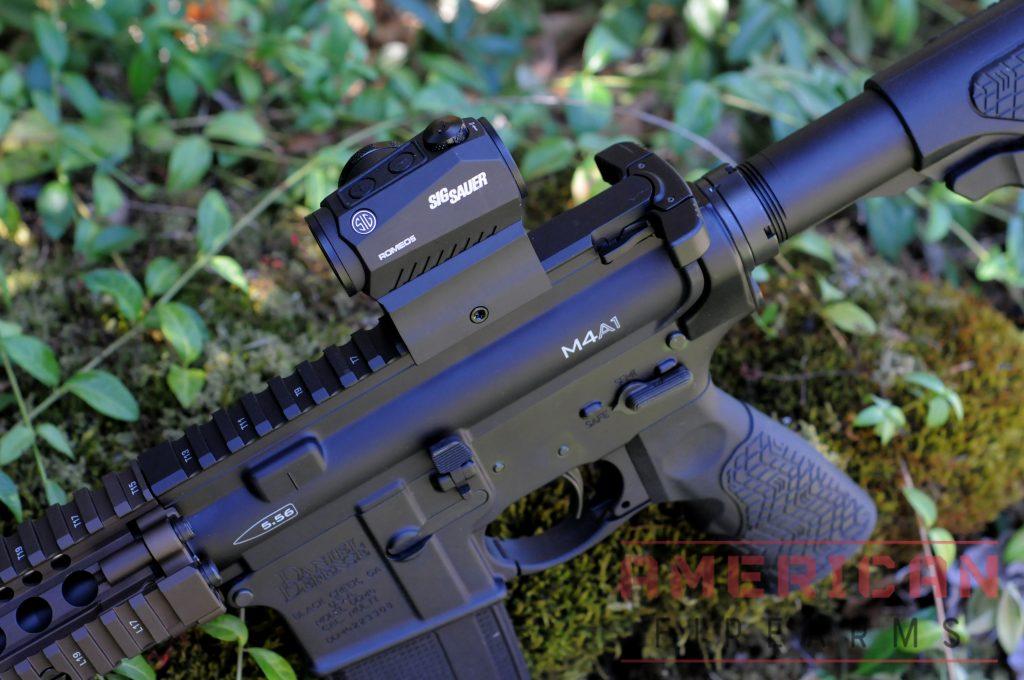 The Sig Sauer Romeo5 is a popular tactical sight -- although it doesn't quite cut it from our sub-$100 price point goal.