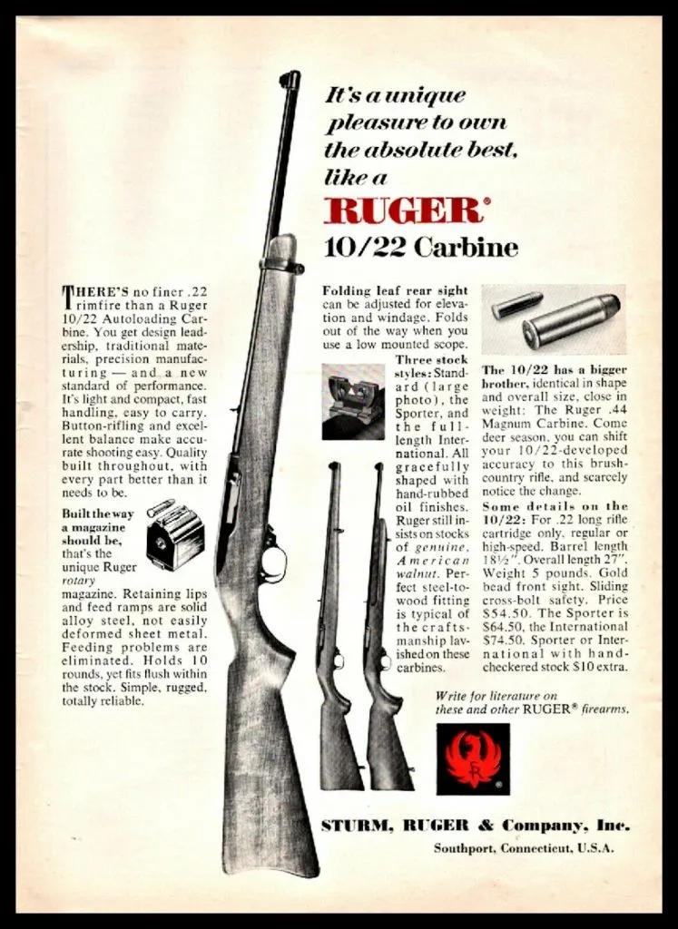 Ruger 10/22 ad from 1967