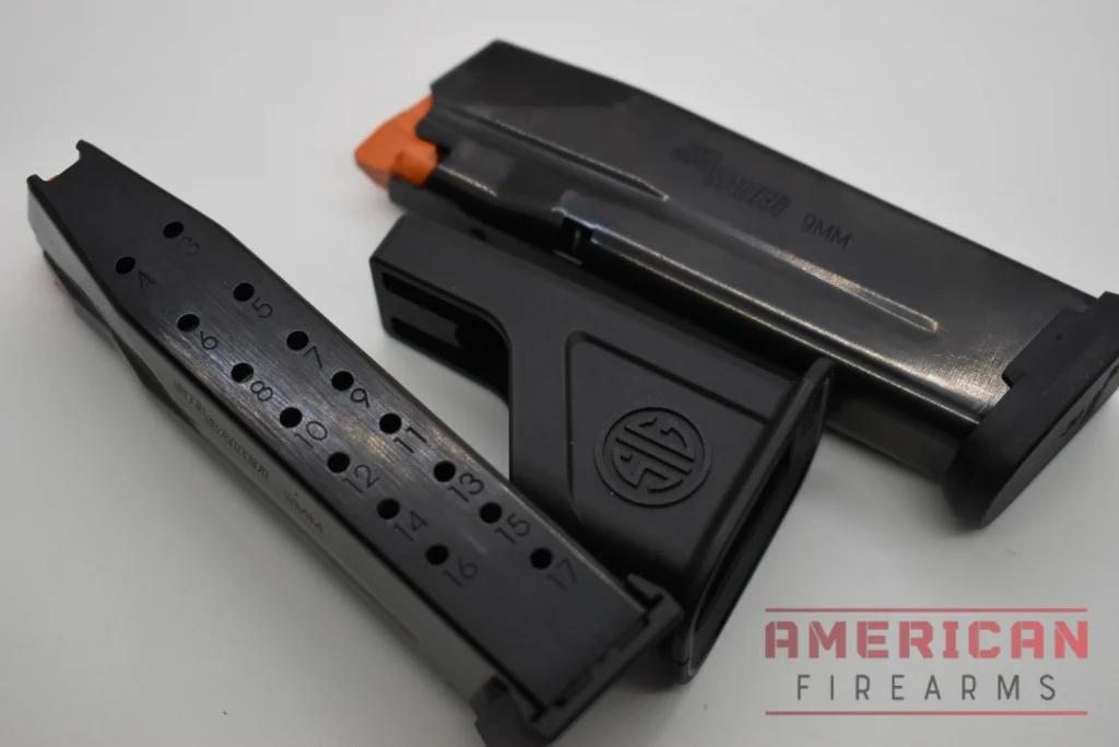 The XMacro's sticks use a stronger and more compact spring and a redesigned follower to pack two extra rounds into mags that are the same length as the P365XL's. They will also cost you an arm and a leg.