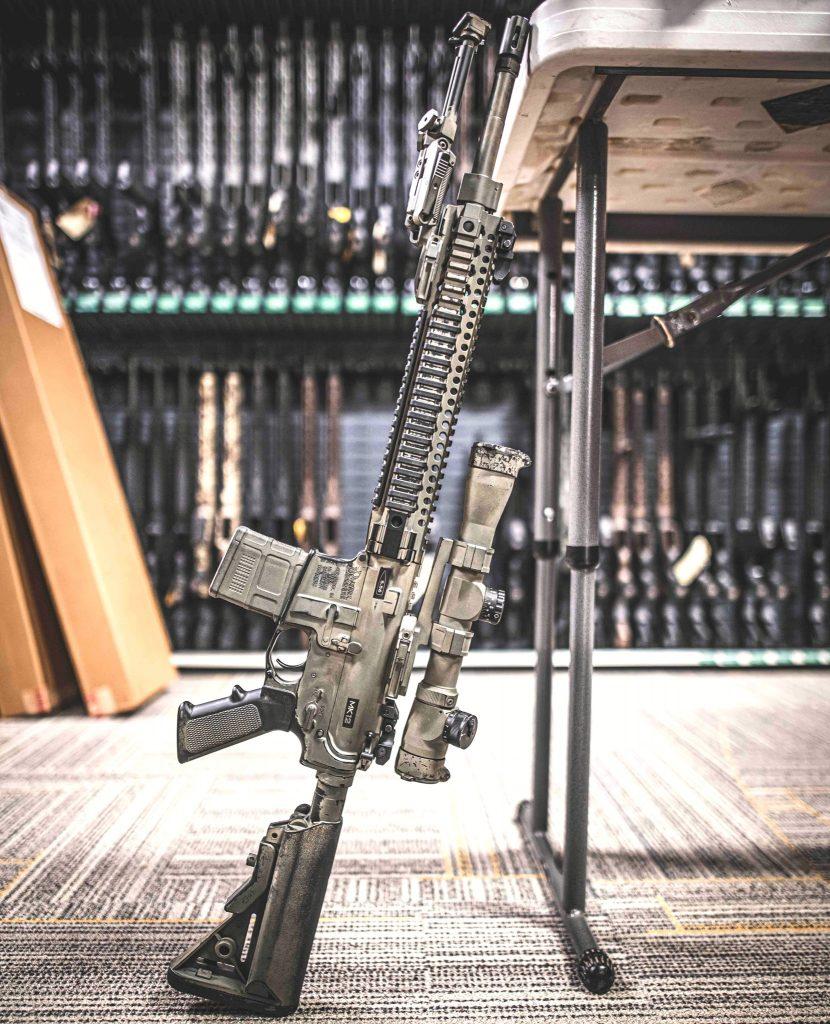 The MK12 bridges the gap between a shorter carbine and a full-sized DMR while still hitting the scales at 7.4-pounds.
