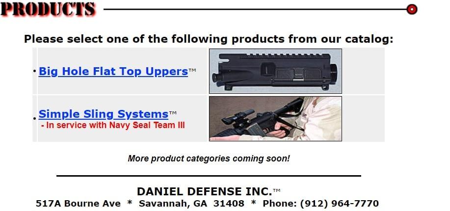Daniel Defense entire catalog in 2002