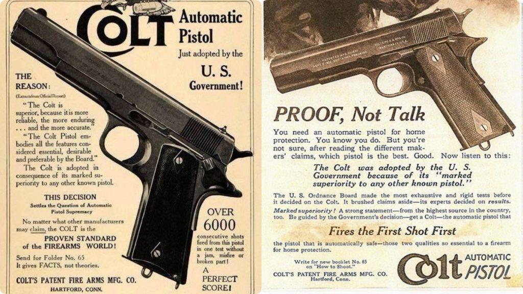 Colt's trial gun submitted to the Army in March 1911 cycled 6,000 rounds without a hitch, leading to its adoption-- and an advertising boon for Colt's commercial sales of the gun.