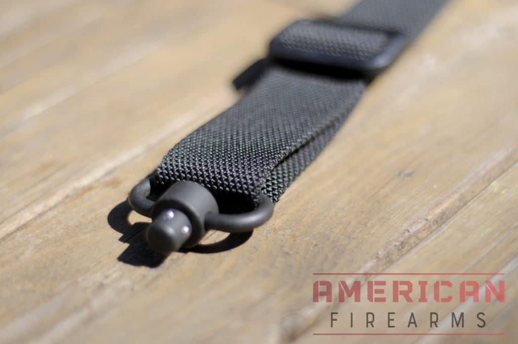 The MS1 uses a really thick, sturdy  1-1/4" wide nylon webbing that feels like it's made to last.
