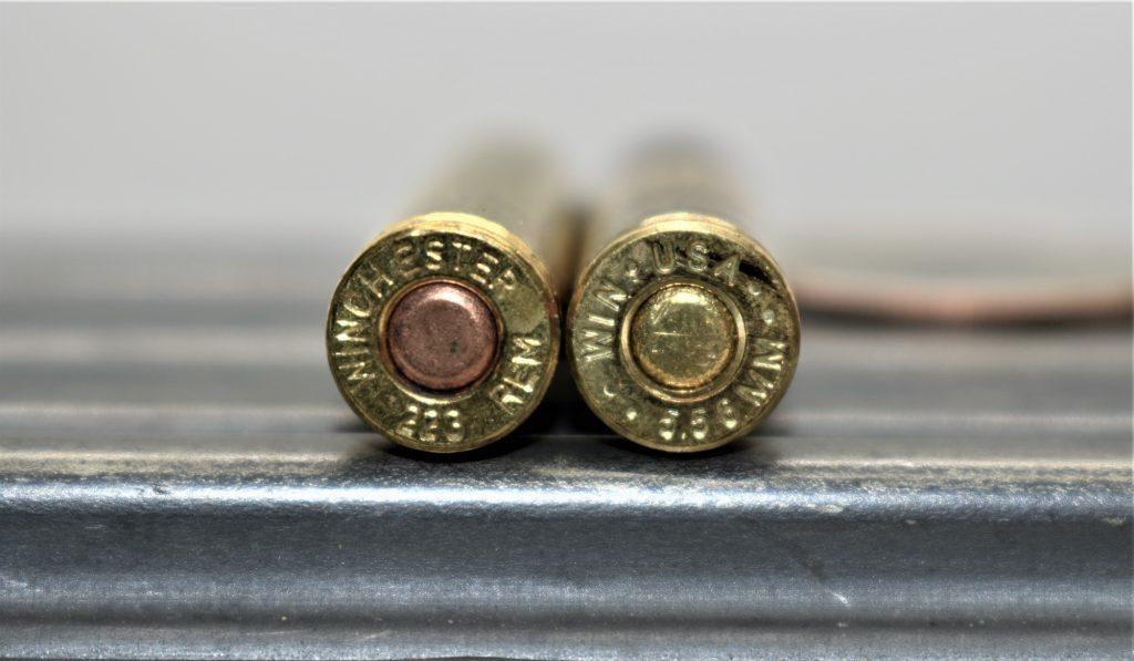 The .223 Remington (left) is identical to the 5.56mm NATO round in many ways -- but different in a few important ways as well.