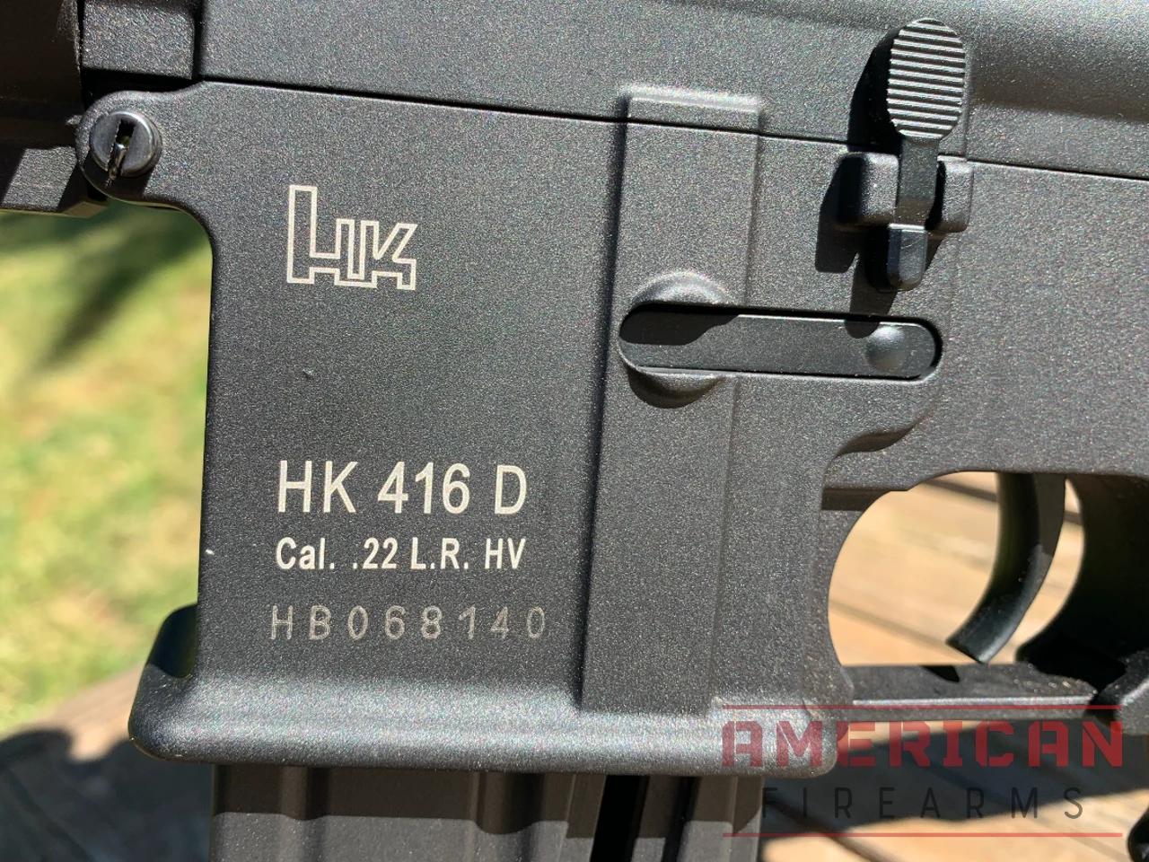 HK brand mark is scrawled in white, so it really pops against the black background.