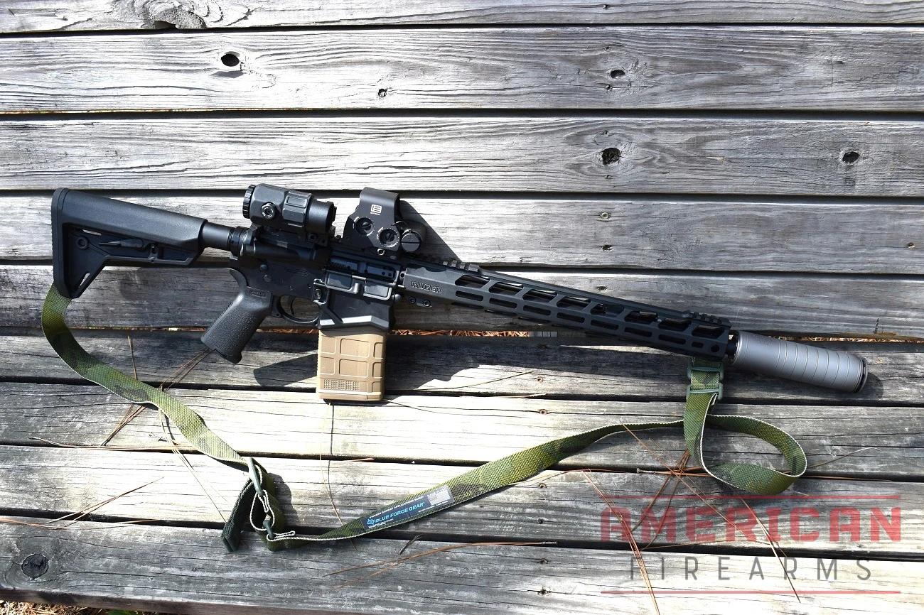 The SFAR handles great in terms of size, feeling much more like an M4-style AR15 than anything chambered in .308.
