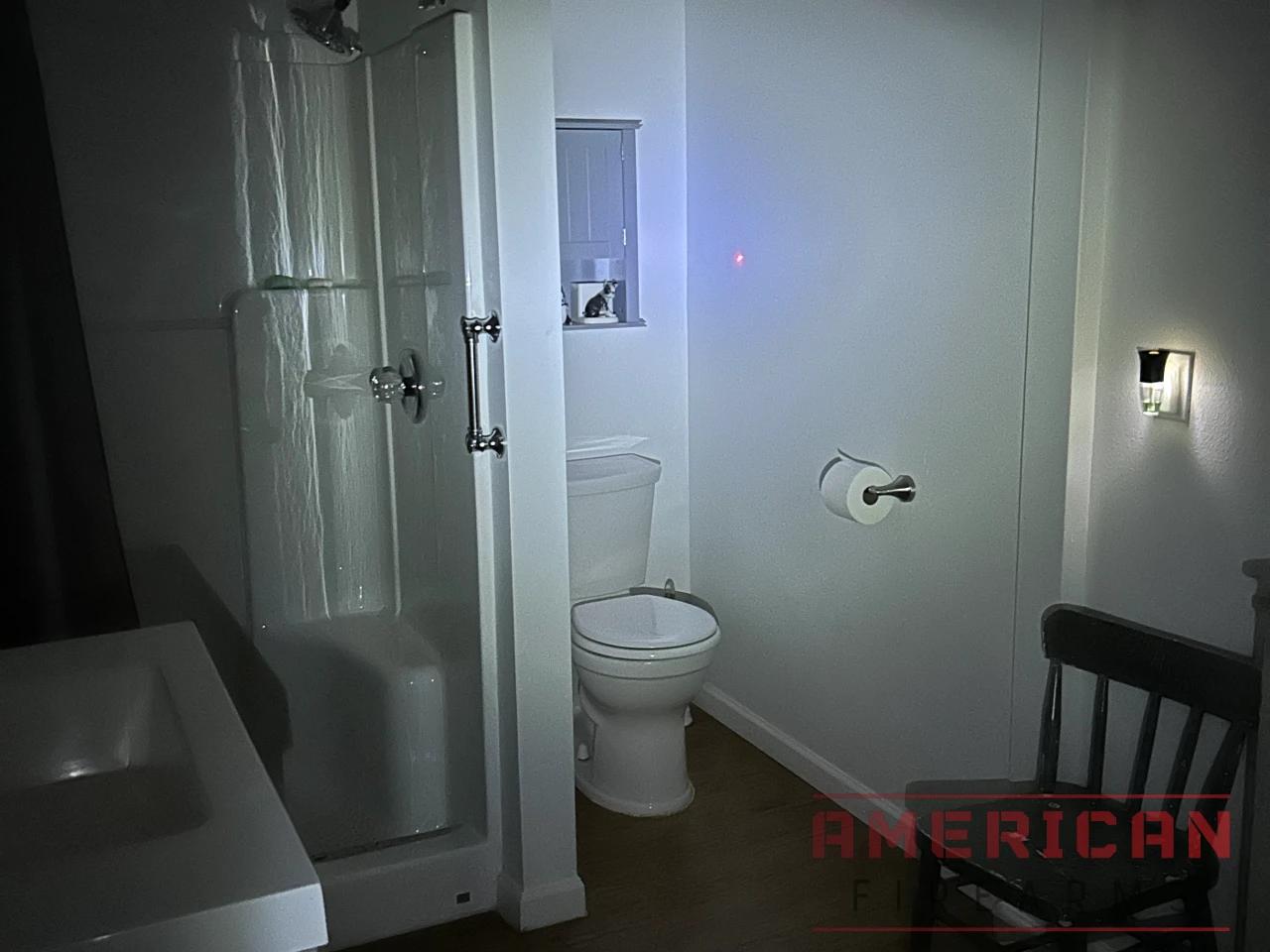The light is sufficient to light a small bathroom or hallway, but that's about it.