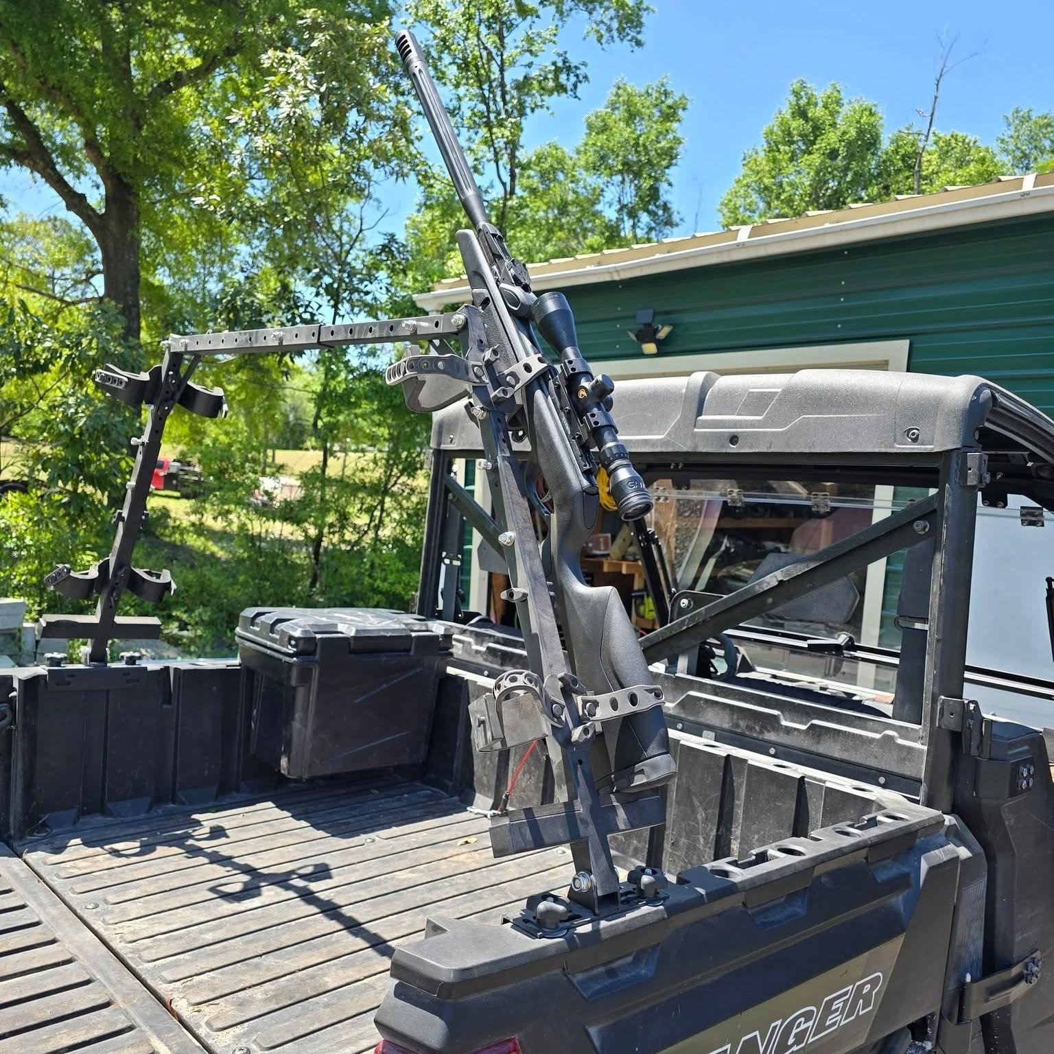 Mounting guns to an ATV makes hunting or pest control much easier.