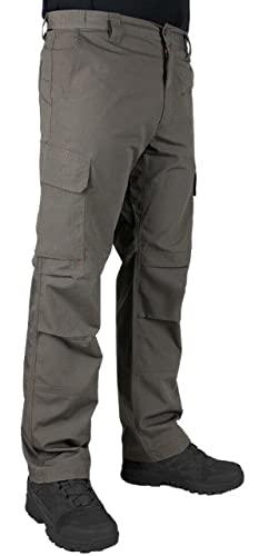 LA Police Gear LAPG Men's Urban Ops Tactical Pants, Sierra, 36W x 34L | Gusseted Crotch, Ripstop, Water & Stain Resistant Work Pants for Men