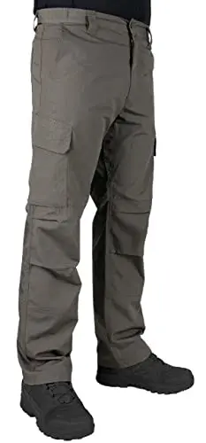 LA Police Gear LAPG Men's Urban Ops Tactical Pants, Sierra, 36W x 34L | Gusseted Crotch, Ripstop, Water & Stain Resistant Work Pants for Men