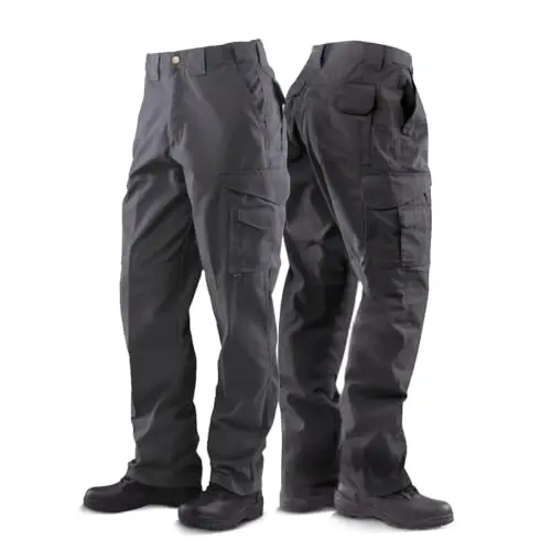 Tru-Spec 24-7 Original Tactical Pants for Men - Water-Resistant CCW Cargo Work Pants with Rugged Build and Knee Pad Openings, Charcoal - 36W x 30L