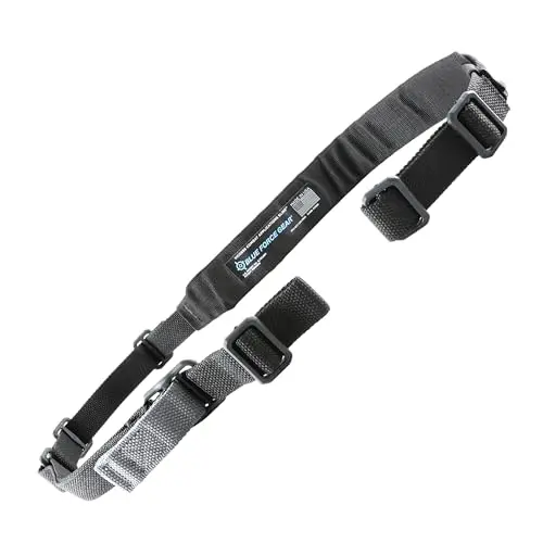 Blue Force Gear Vickers Padded Sling - 2-Point Tactical Rifle Sling - Nylon Hardware - Black