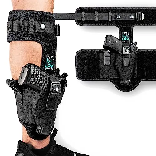 Premium Ankle Holster for Deep Concealment, 9mm 380 | Upgraded Version | Comfortable & Durable | Fits Glock 43 26 19, Ruger LCP, SIG P365, Springfield, Shield 9mm, Bodyguard 380 and Most other Pistols